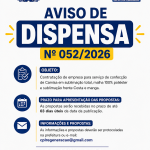 AVISO DE DISPENSA Nº 052/2026